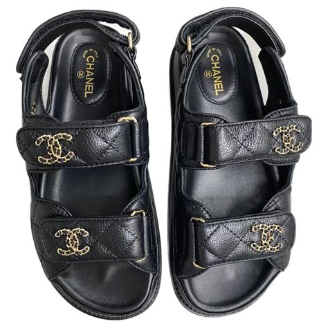 chanel velcro sandals replica|chanel dad sandals 2020 price.